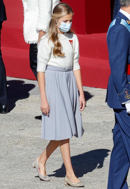 Leonor estrenó sus primeros tacones el día de la Fiesta Nacional