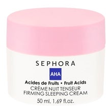 Crema de noche tensora y reafirmante con alfahidroxiácidos de Sephora Collection (16,99 €, solo en Sephora).