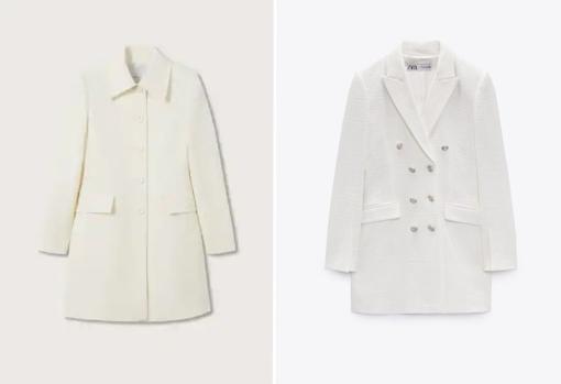 A la izquierda, diseño de Mango por 69,95€; a la derecha, un modelo de Zara disponible por 79,90€.
