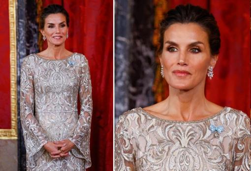 La Reina Letizia lució unos pendientes de diamantes con forma de flor, regalo de los cataríes