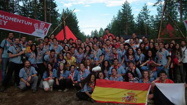 Un grupo de Scouts españoles