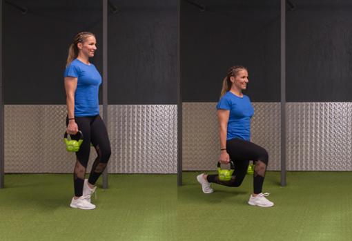 Movimientos del Walking Lunge