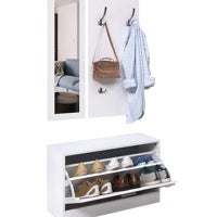 Imagen - Mueble zapatero con espejo y perchero Homcon