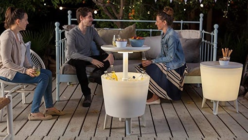 Mesa nevera iluminada