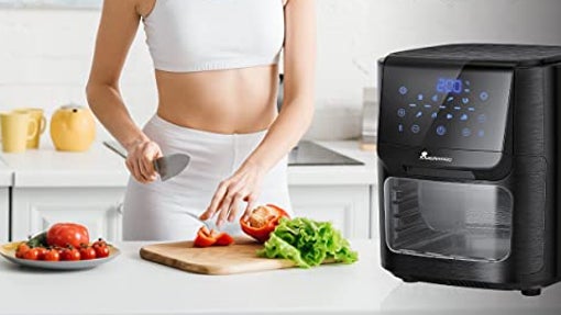 MasterPro Foodies - Freidora sin aceite y horno eléctrico