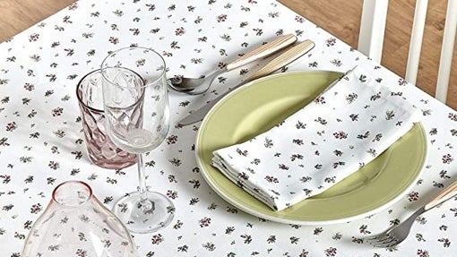 Set de mesa con estampado floral