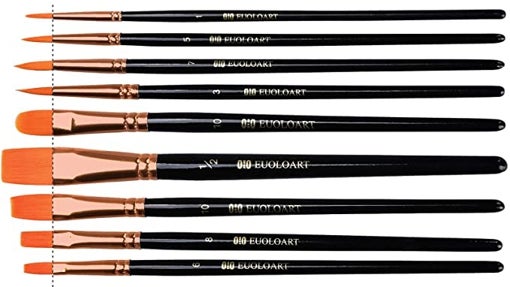 Algunas de las brochas del set