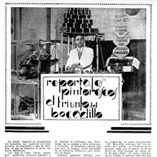 Página del reportaje sobre el auge de los bocadillos en Madrid, en 1930 en la revista gráfica 'La Unión Ilustrada'