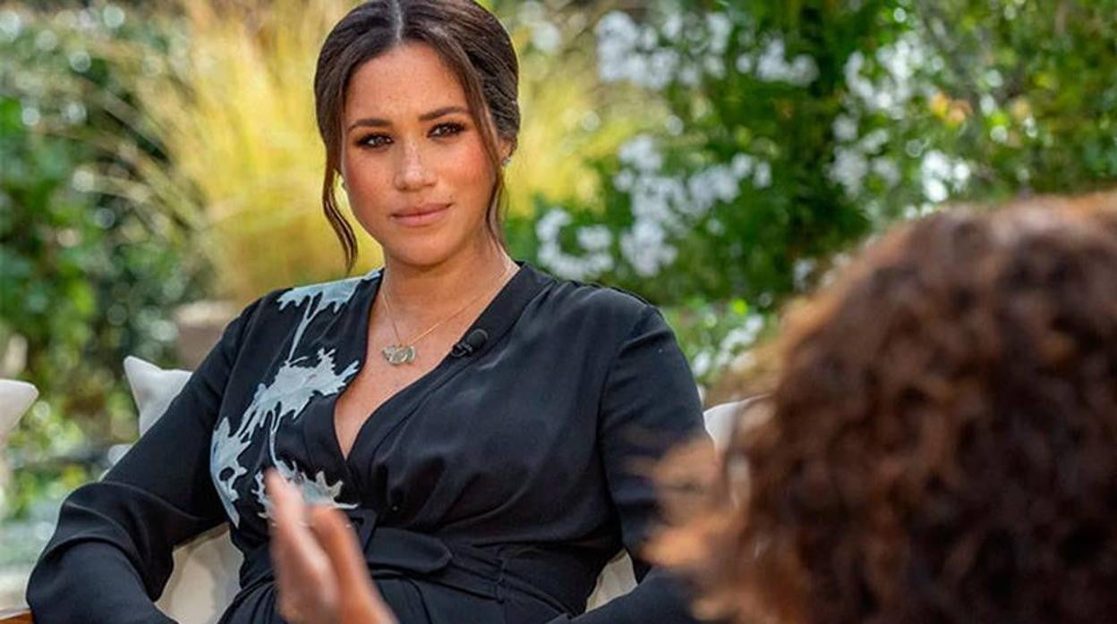 Meghan Markle, durante la entrevista con Oprah Winfrey