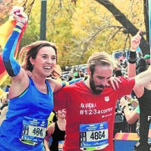 Gamarra, en el maratón de la Gran Manzana en noviembre de 2016