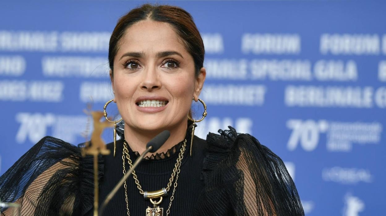 Salma Hayek, en febrero de 2020, días antes de contagiarse de coronavirus