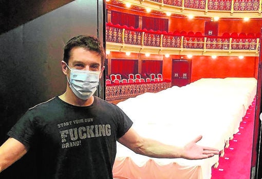 En los ensayos de su nueva obra de en el Teatro Español de Madrid