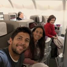 Ana Boyer junto a su marido y su abuela