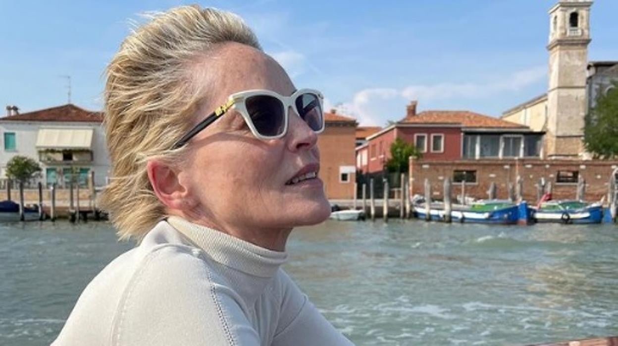 Sharon Stone ha estado estos días atrás en Venecia por razonas de trabajo