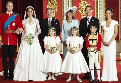 Los Duques de Cambridge con la familia Middleton