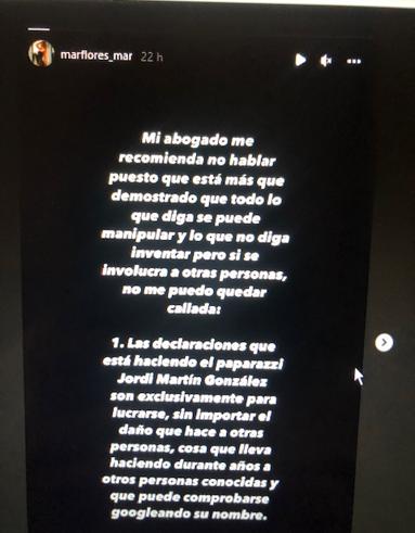 Mar Flores emite un comunicado después de la última polémica