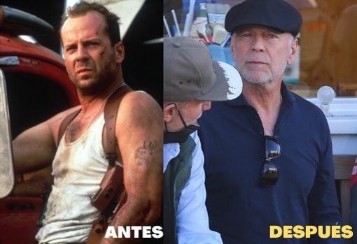 El antes y el después de Bruce Willis