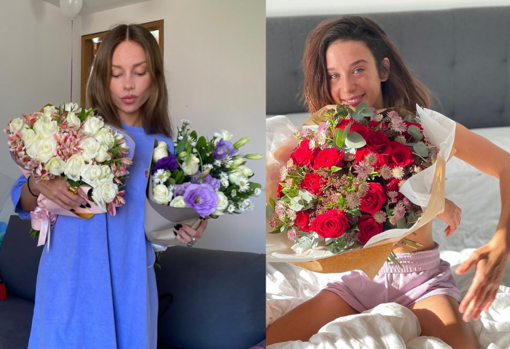 Ambas cumplen años el mismo día y ambas lucieron igual en sus celebraciones: flores y ropa de estar en casa.