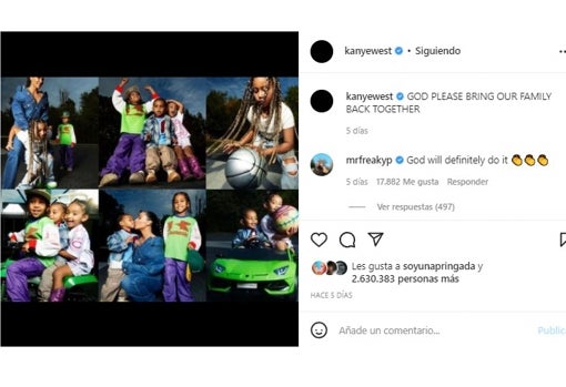 Otro de los mensajes que Kanye sube a su cuenta de instagram con mensaje directo a Kim Kardashian