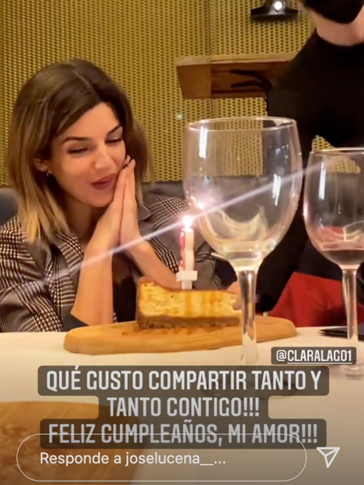 Feliz y enamorada: así pasó Clara su cumple.