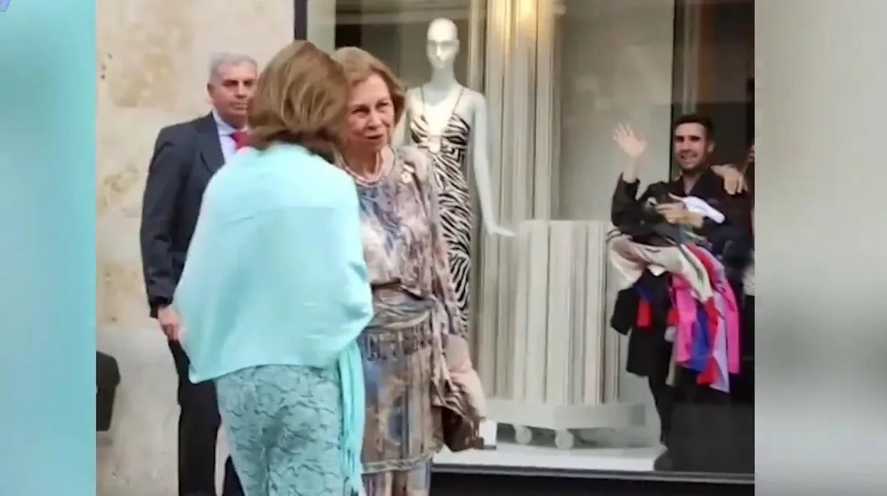 Doña Sofía y la Reina Silvia de Suecia, en su visita a Salamanca