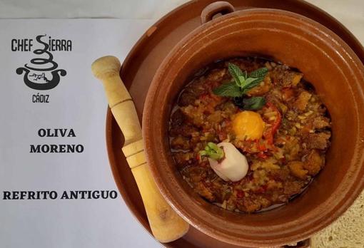 El plato presentado por Oliva Moreno, de El Cortijo de Algodonales