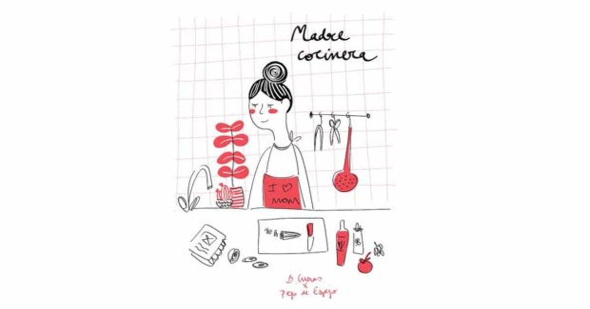 La madre cocinera, una de las ilustraciones de Bea Cuevas