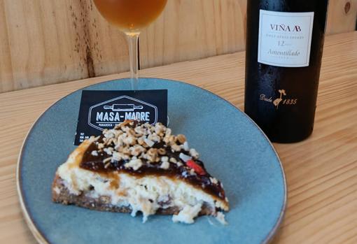 Cheese cake de PX, Granola y bayas de goji, de Masa Madre