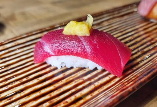 El nigiri con causa gaditana, uno de los aperitivos