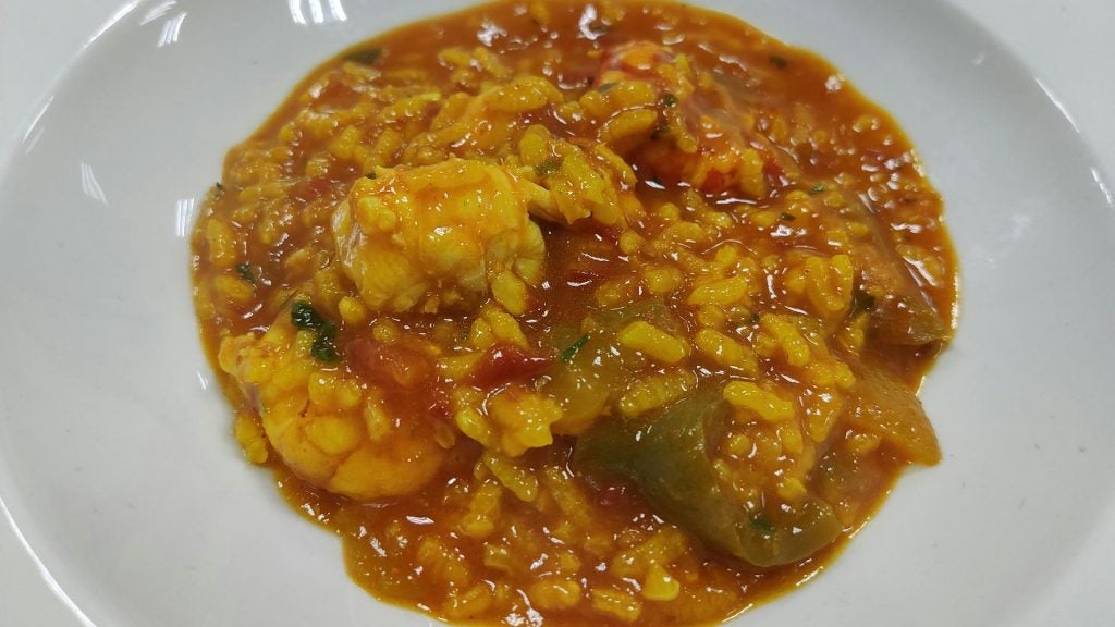 casamanolitoarrozlangostinos. Arroz con langostinos y alistados.