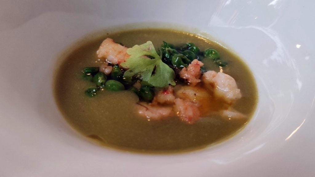 elespejoguisanteslangostinos. Guiso de guisantes lágrima con langostinos.