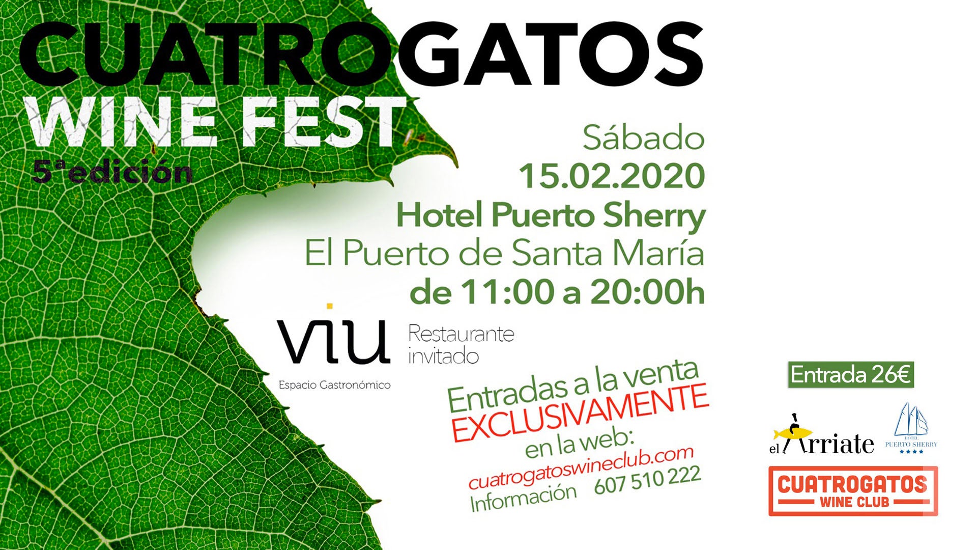 Las entradas para el Cuatrogatos Wine Fest 2020 ya están a la venta