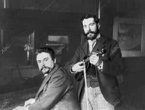 Isaac Albéniz y Enrique Fernández Arbos hacia 1890