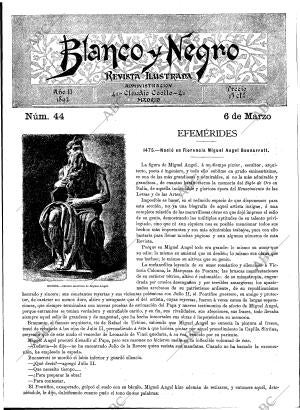BLANCO Y NEGRO MADRID 06-03-1892