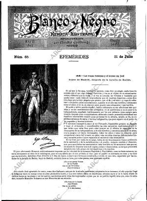 BLANCO Y NEGRO MADRID 31-07-1892
