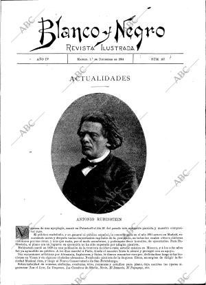 BLANCO Y NEGRO MADRID 01-12-1894