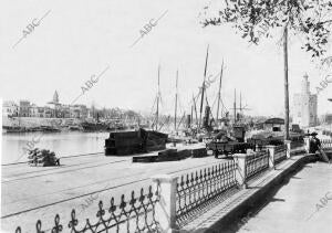 Vista del barrio de Triana desde la otra orilla del Guadalquivir