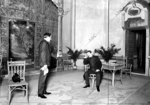 Octava escena del tercer acto de la obra «La dicha ajena» en el Teatro de la...