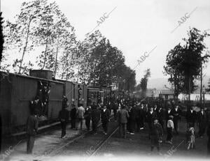 Mineros asturianos asaltan los trenes para acudir a una manifestación