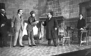 Díaz de Mendoza, Vilches y Mesejo, en una escena del tercer acto De "el misterio...