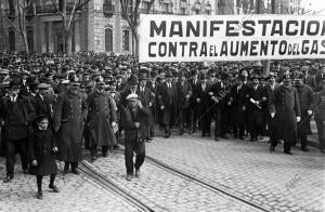 Manifestación Realizada contra la subida de precio del gas