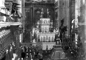 Aspecto del crucero de la catedral de Córdoba durante la solemne ceremonia...