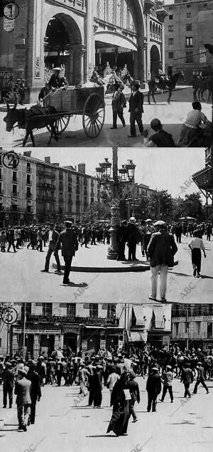 El estado de Guerra en Zaragoza - El mercado Custodiado por Soldados de...