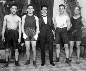 Reboleño, Thiebaut, Despujols, Noriega y Figueroa, que tomaron parte en el...