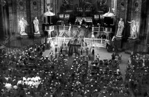 Funeral de las Victimas de la sublevación de Zaragoza en la iglesia san...