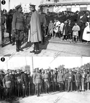Llegada del general Fernandez Silvestre el teniente coronel primo de Rivera...
