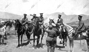 el general Silvestre (X), en la posición de Ahumada, después de la operación