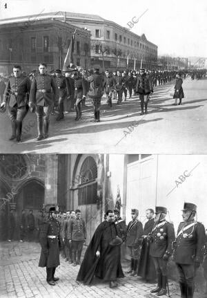 desfile de los Reclutas de Vergara en la Explanda de los Cuarteles Nuevos