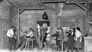 en el teatro la Latina una escena De "no Volvio el Aventurero", Adaptacion...