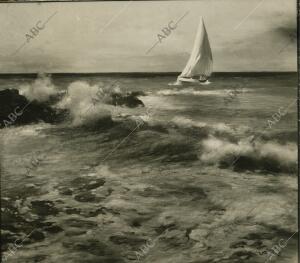 «Barca latina», cuadro que participó en la exposición de obras del laureado...